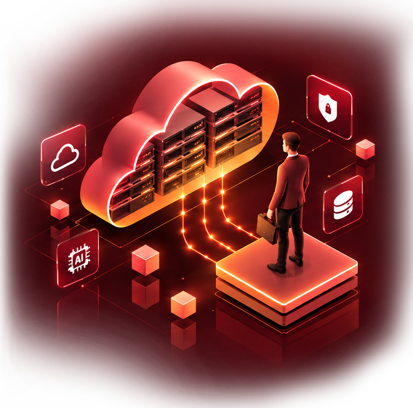 Digital infrastructure illustration